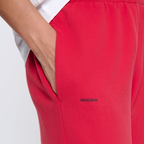 Pangaia 365 Midweight Cotton Goji Red Jogger Track Pants - Picture 3 of 12